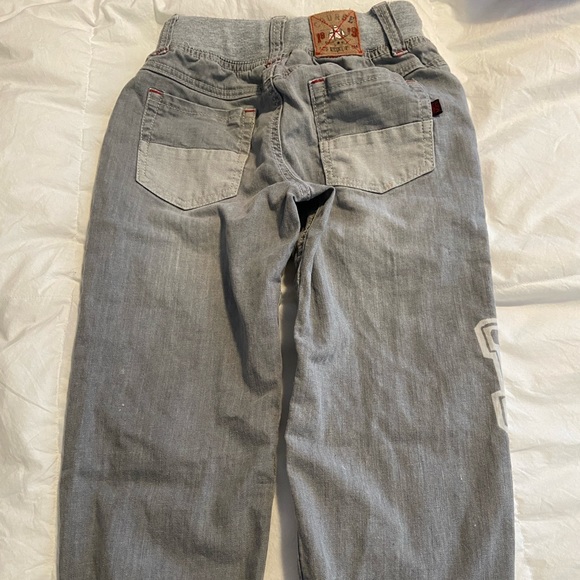 Souris Mini size 6 jean joggers and snap up plaid hooded shirt - Picture 3 of 5